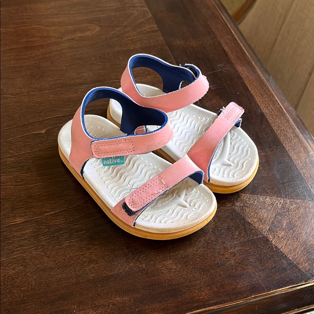Native Pink Sandals with Adjustable Straps